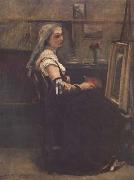 Jean Baptiste Camille  Corot L'atelier (mk11) Spain oil painting reproduction